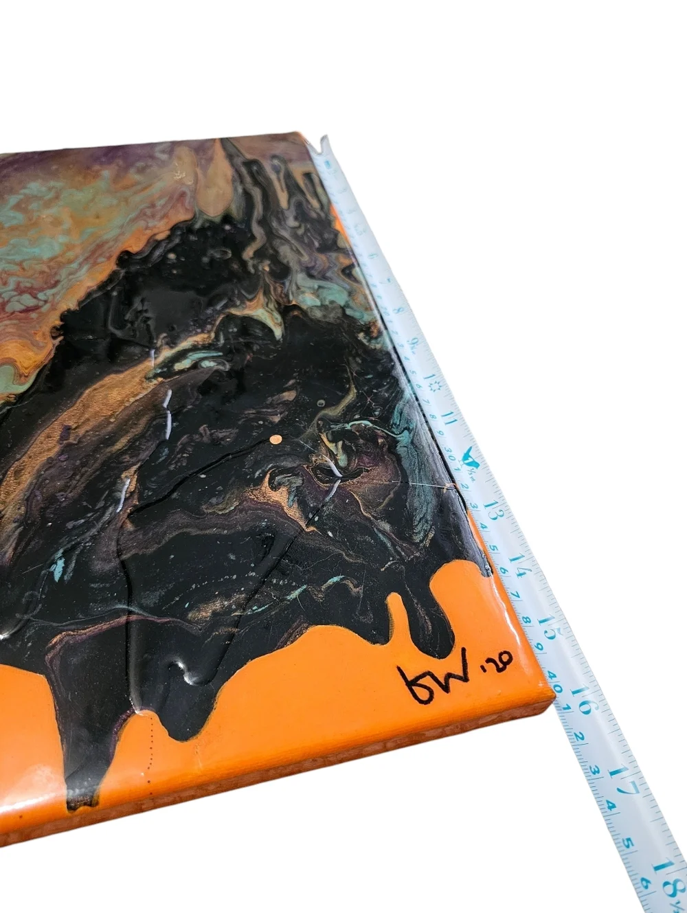 Abstract Resin Drip Painting Canvas - 12x16